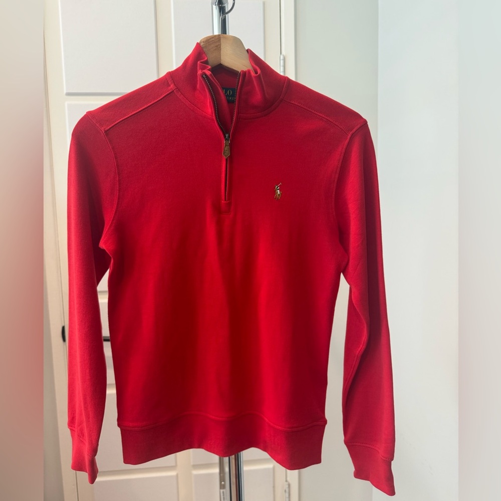 Polo Ralph Lauren Red Zip-Up Sweater
